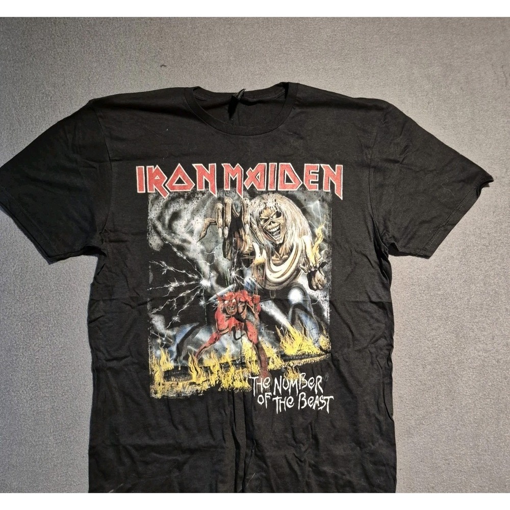iron maiden black t-shirt the‎ number of the beast sizeL